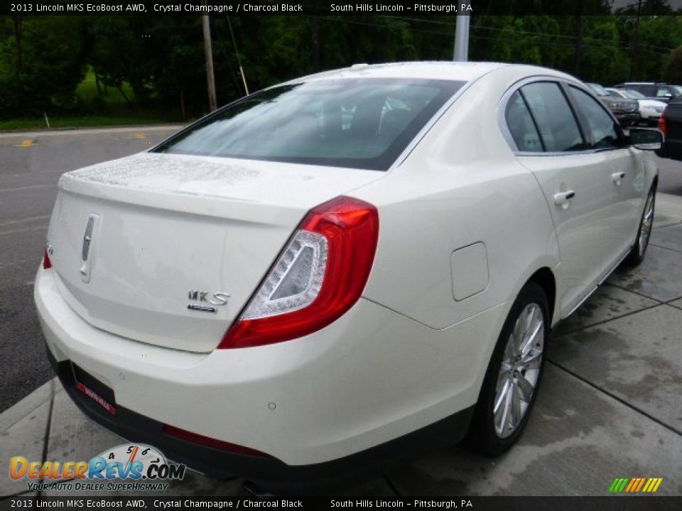 2013 Lincoln MKS EcoBoost AWD Crystal Champagne / Charcoal Black Photo #5
