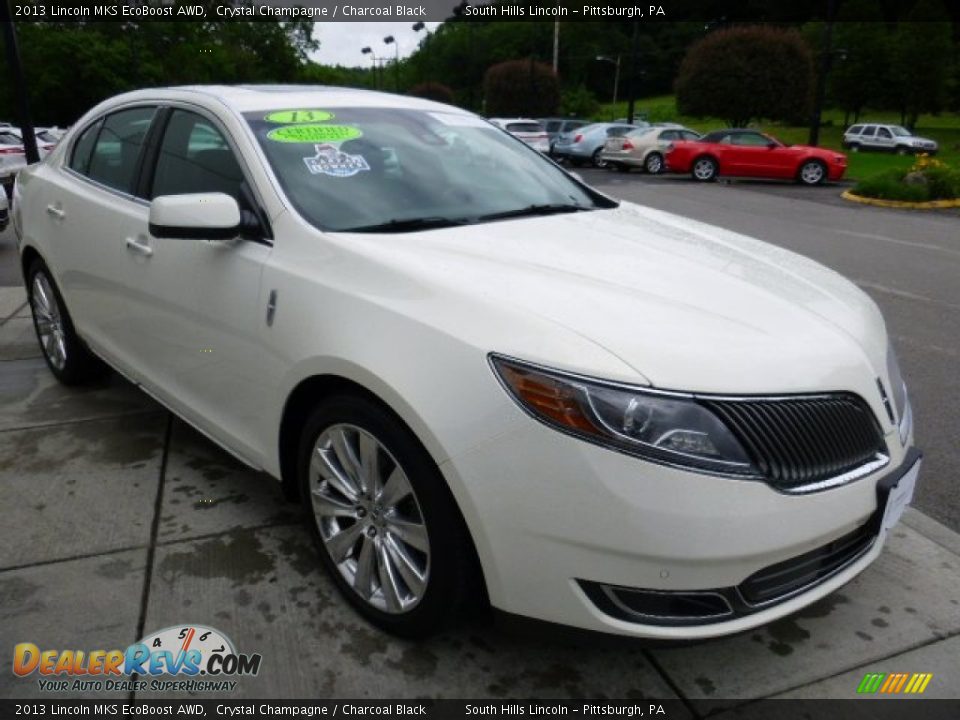 2013 Lincoln MKS EcoBoost AWD Crystal Champagne / Charcoal Black Photo #7