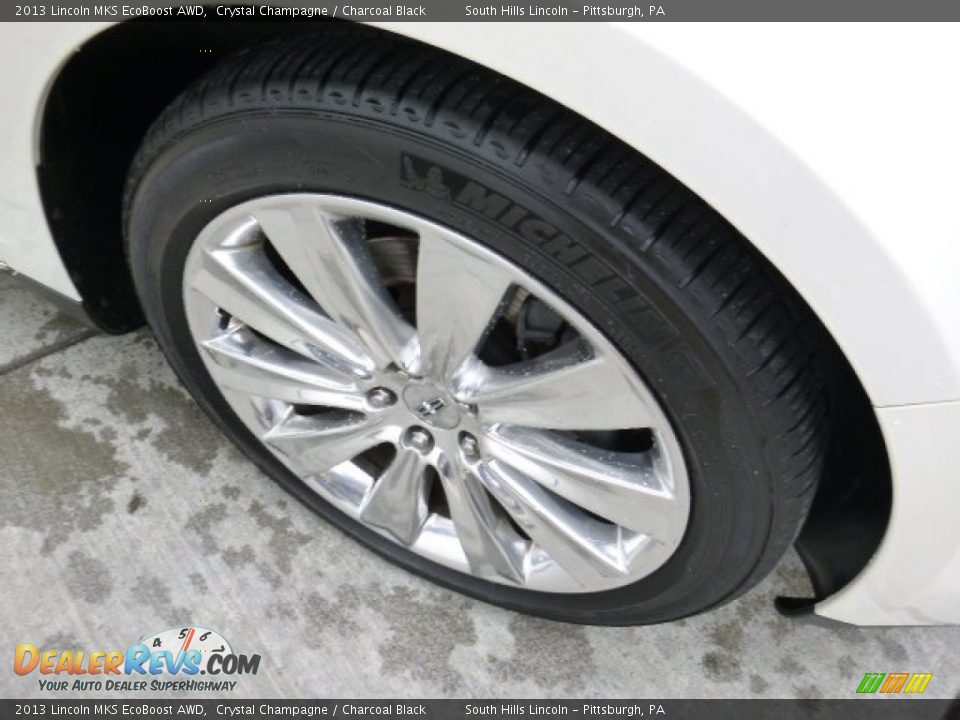 2013 Lincoln MKS EcoBoost AWD Crystal Champagne / Charcoal Black Photo #9