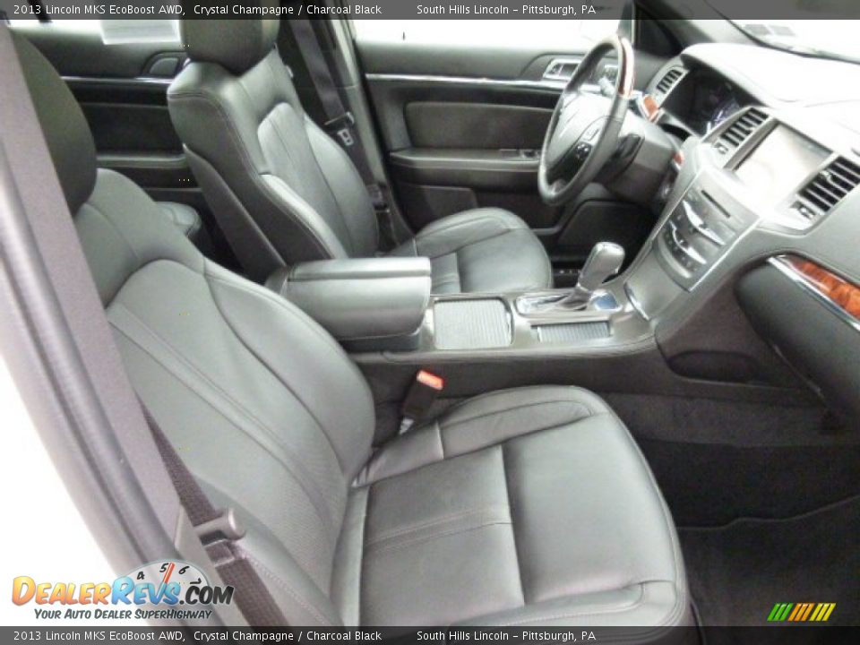 2013 Lincoln MKS EcoBoost AWD Crystal Champagne / Charcoal Black Photo #10
