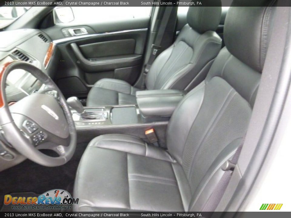 2013 Lincoln MKS EcoBoost AWD Crystal Champagne / Charcoal Black Photo #14