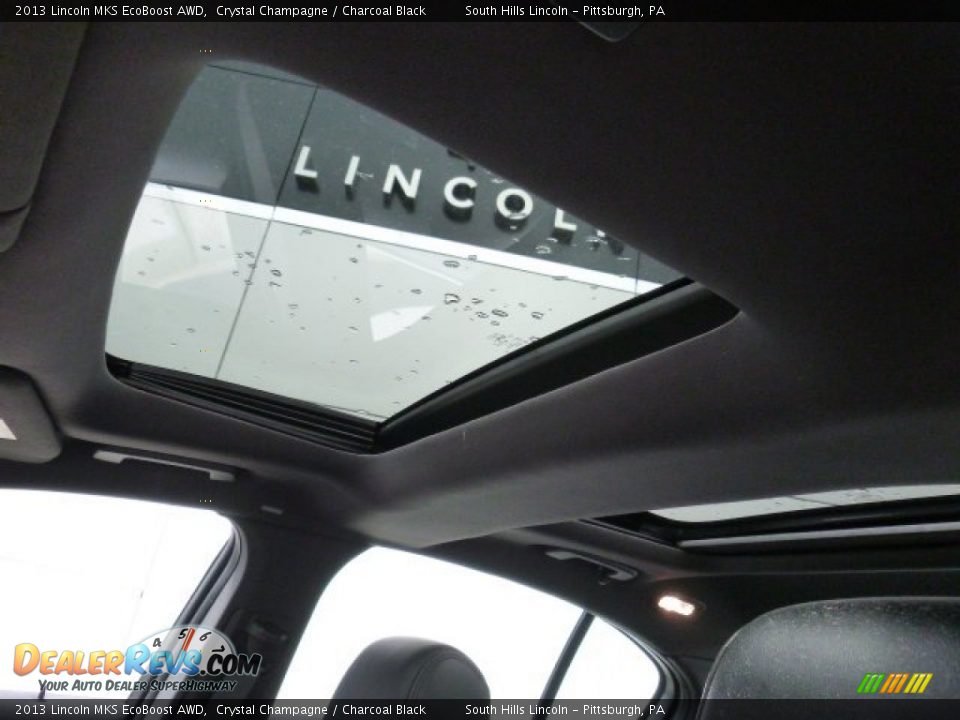 2013 Lincoln MKS EcoBoost AWD Crystal Champagne / Charcoal Black Photo #18