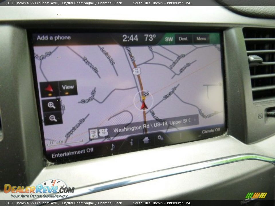 2013 Lincoln MKS EcoBoost AWD Crystal Champagne / Charcoal Black Photo #21