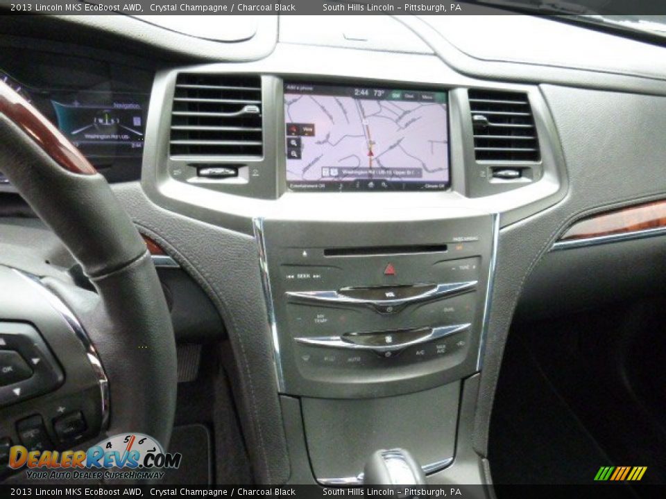 2013 Lincoln MKS EcoBoost AWD Crystal Champagne / Charcoal Black Photo #22