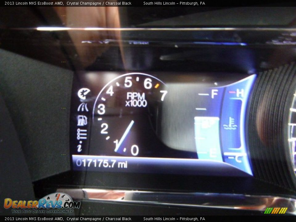 2013 Lincoln MKS EcoBoost AWD Crystal Champagne / Charcoal Black Photo #24