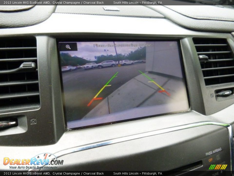 2013 Lincoln MKS EcoBoost AWD Crystal Champagne / Charcoal Black Photo #25