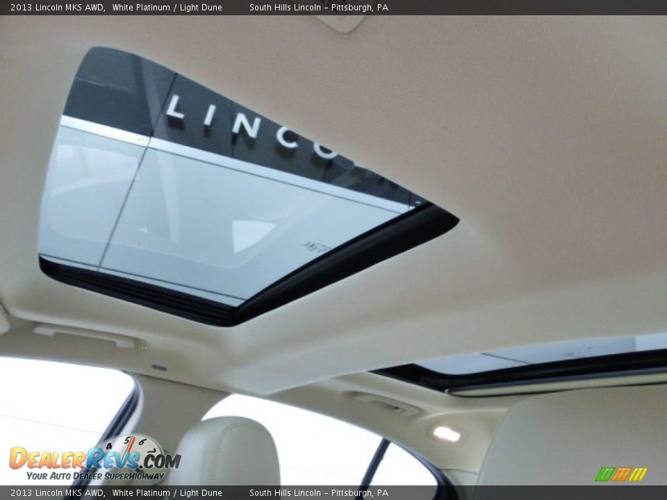 2013 Lincoln MKS AWD White Platinum / Light Dune Photo #19