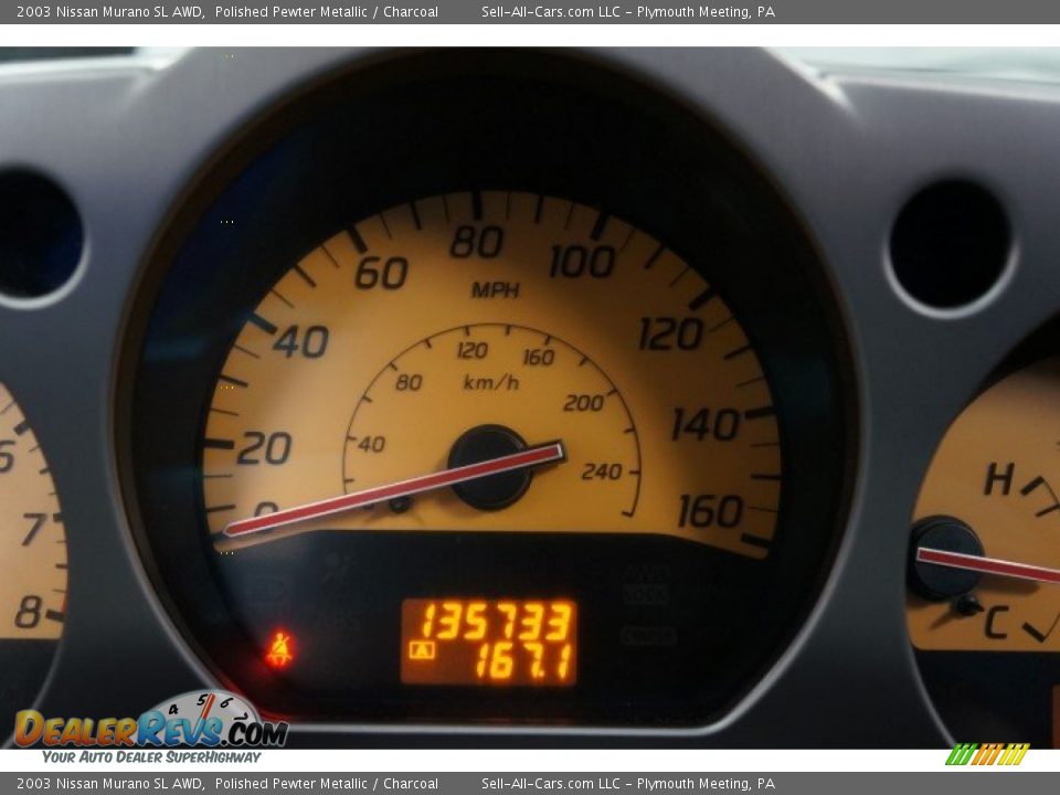 2003 Nissan Murano SL AWD Polished Pewter Metallic / Charcoal Photo #28
