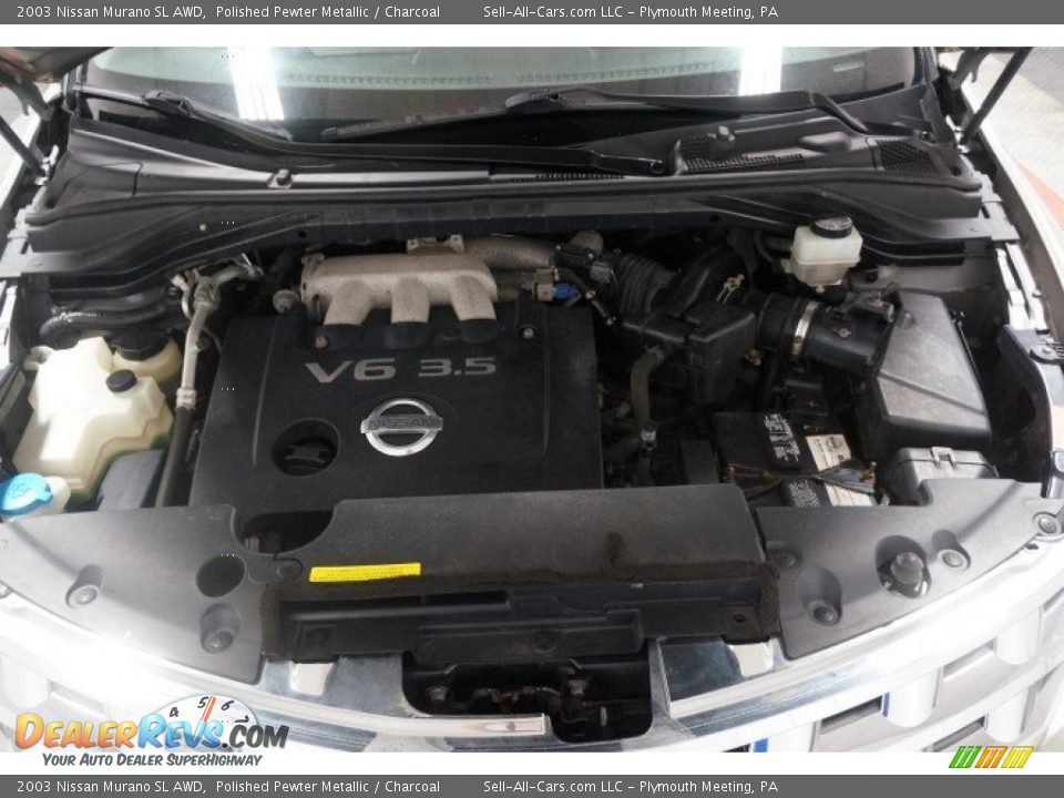2003 Nissan Murano SL AWD Polished Pewter Metallic / Charcoal Photo #35