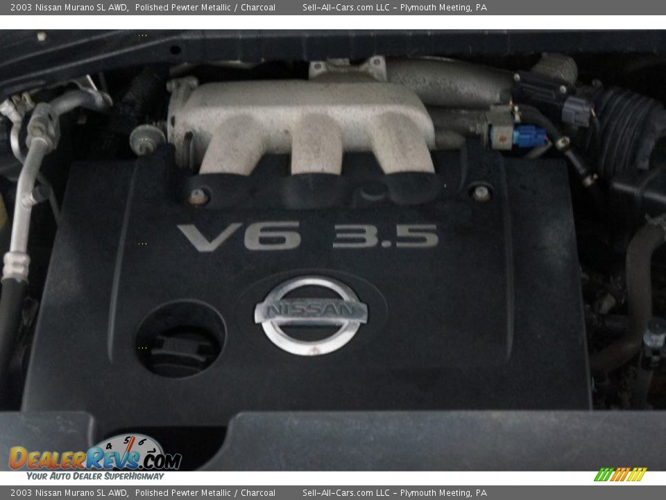 2003 Nissan Murano SL AWD Polished Pewter Metallic / Charcoal Photo #36