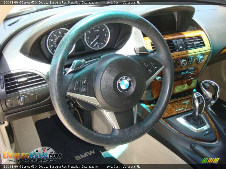 2008 BMW 6 Series 650i Coupe Steering Wheel Photo #12