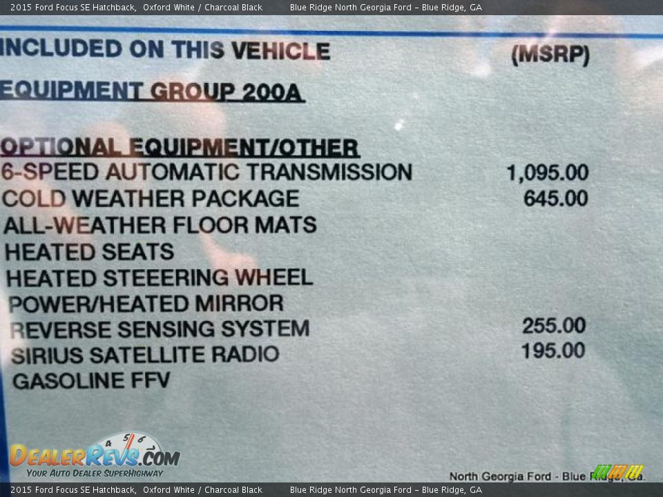 2015 Ford Focus SE Hatchback Oxford White / Charcoal Black Photo #24