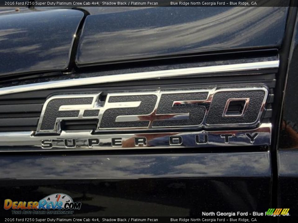 2016 Ford F250 Super Duty Platinum Crew Cab 4x4 Shadow Black / Platinum Pecan Photo #36