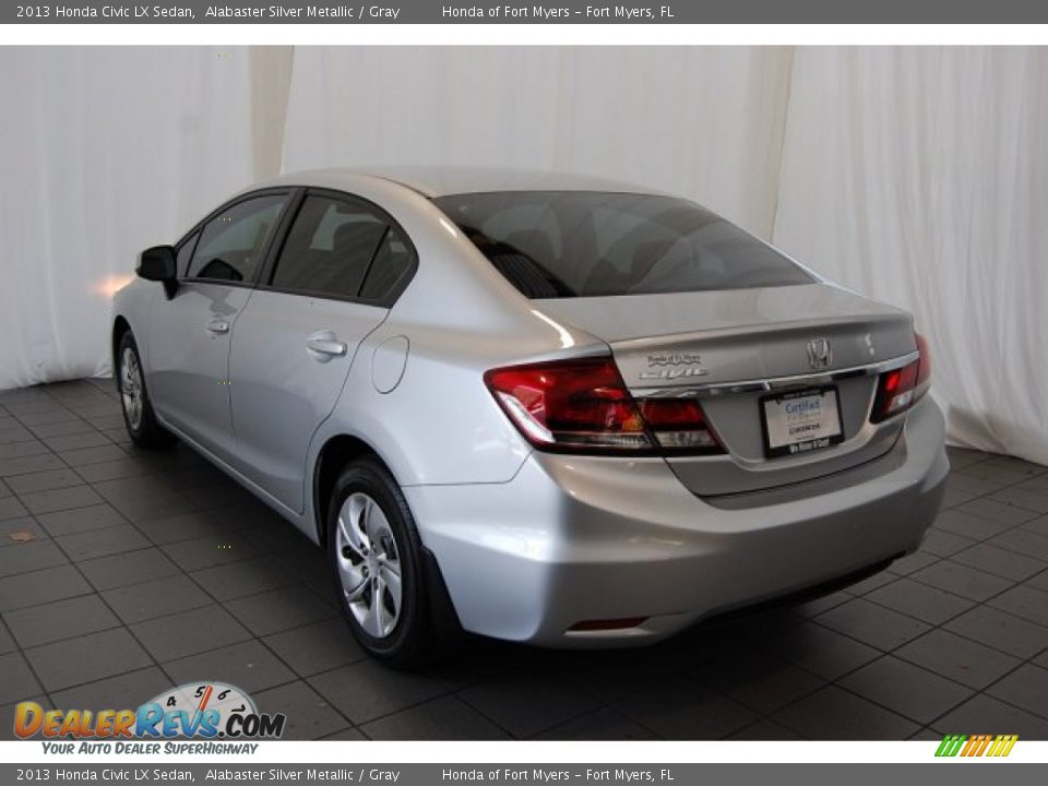 2013 Honda Civic LX Sedan Alabaster Silver Metallic / Gray Photo #8