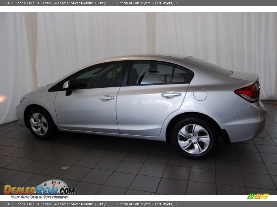 2013 Honda Civic LX Sedan Alabaster Silver Metallic / Gray Photo #11