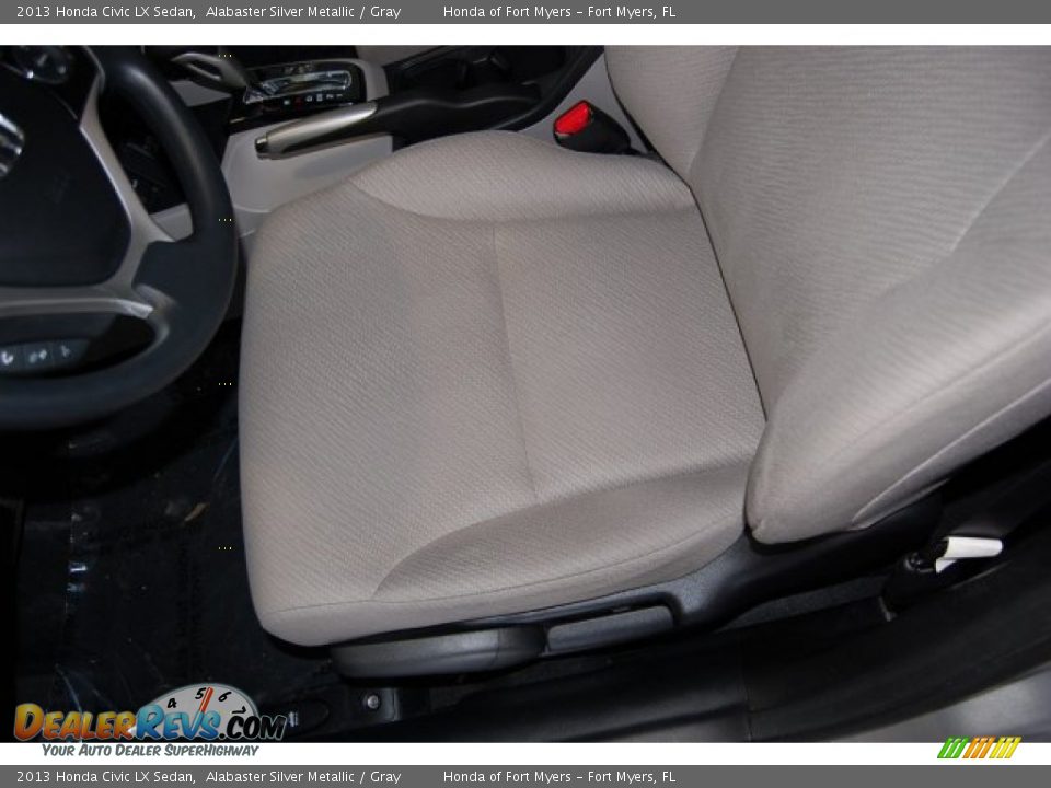 2013 Honda Civic LX Sedan Alabaster Silver Metallic / Gray Photo #14