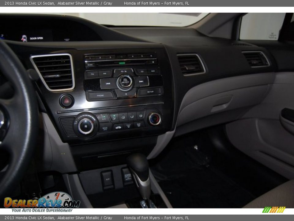 2013 Honda Civic LX Sedan Alabaster Silver Metallic / Gray Photo #15