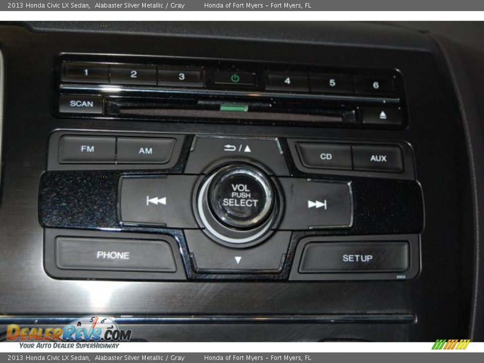 2013 Honda Civic LX Sedan Alabaster Silver Metallic / Gray Photo #19