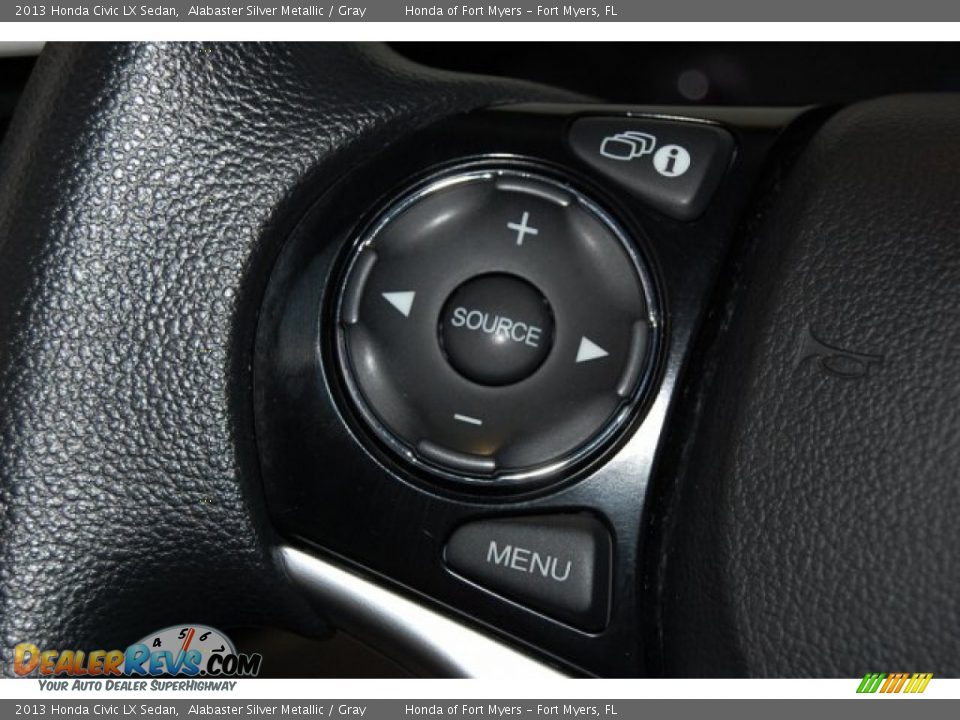 2013 Honda Civic LX Sedan Alabaster Silver Metallic / Gray Photo #22