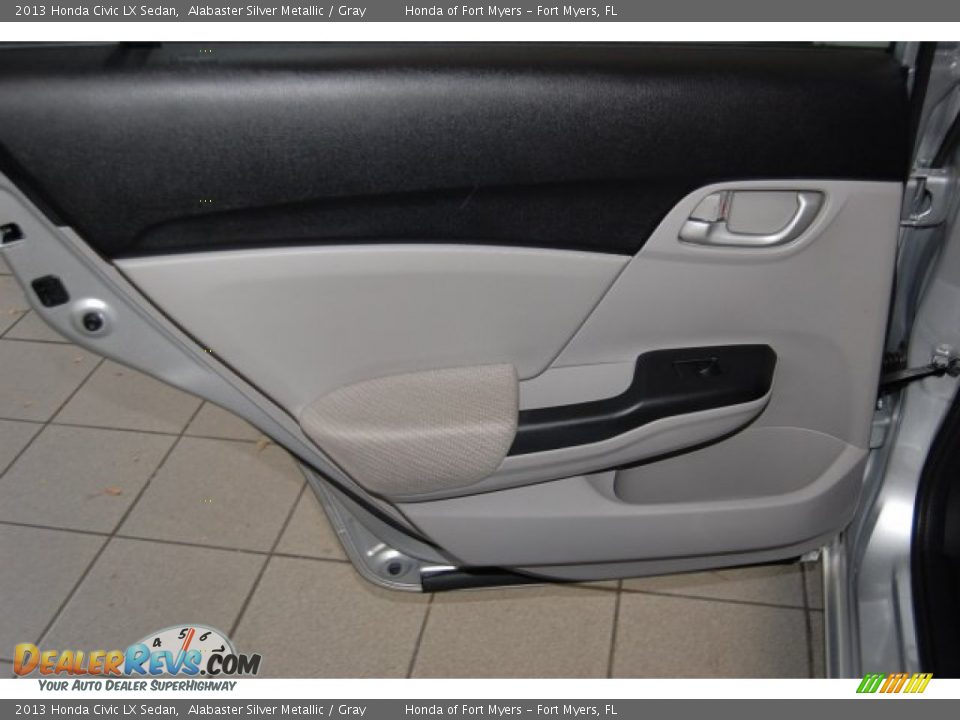 2013 Honda Civic LX Sedan Alabaster Silver Metallic / Gray Photo #23