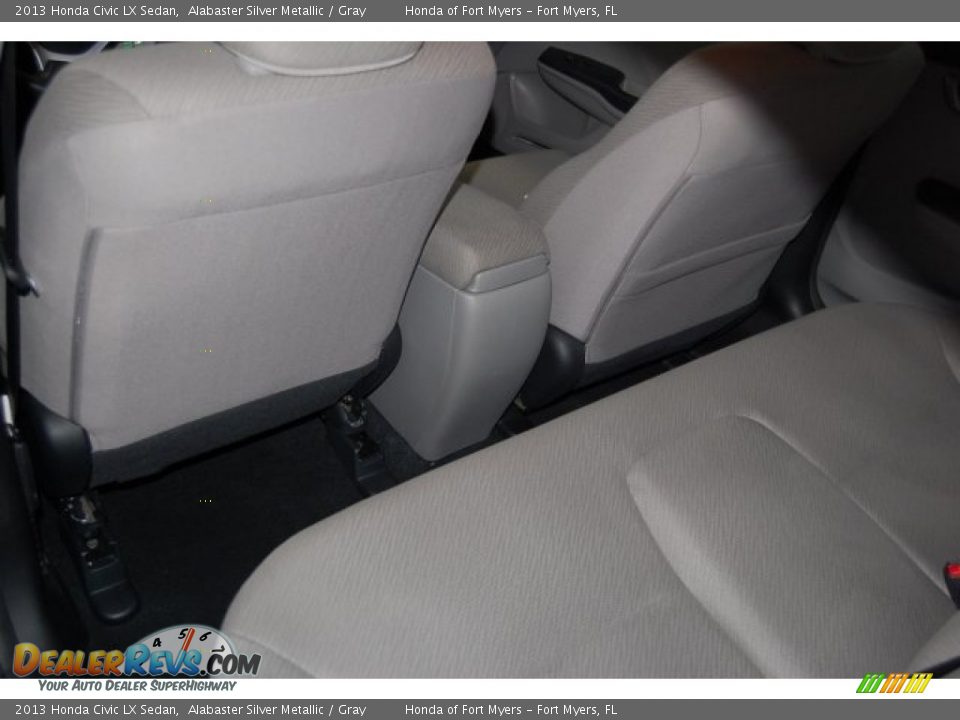 2013 Honda Civic LX Sedan Alabaster Silver Metallic / Gray Photo #24