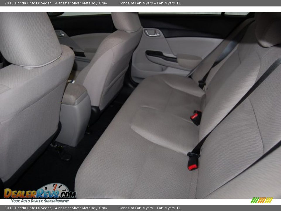 2013 Honda Civic LX Sedan Alabaster Silver Metallic / Gray Photo #25