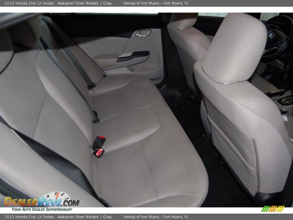 2013 Honda Civic LX Sedan Alabaster Silver Metallic / Gray Photo #30