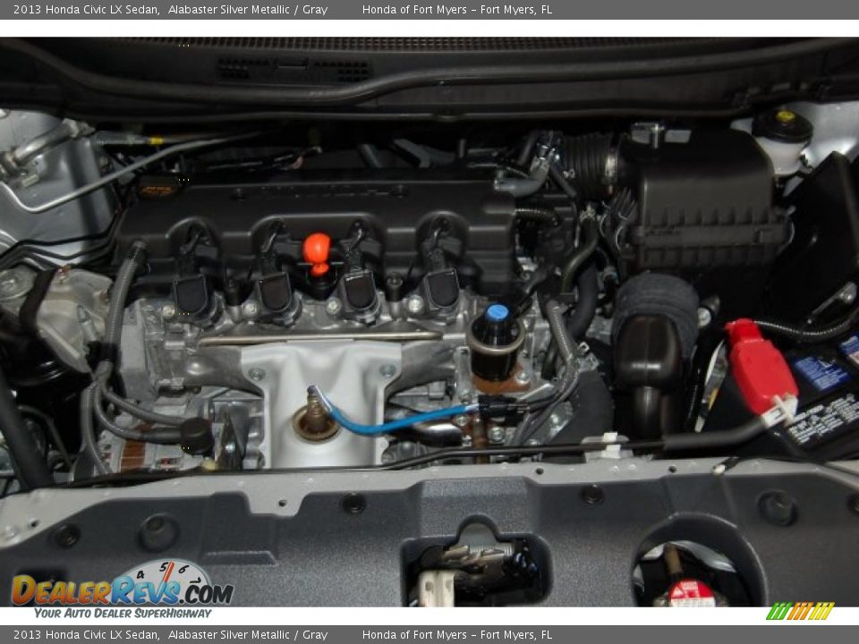 2013 Honda Civic LX Sedan Alabaster Silver Metallic / Gray Photo #33