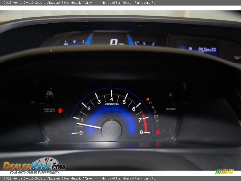 2013 Honda Civic LX Sedan Alabaster Silver Metallic / Gray Photo #34