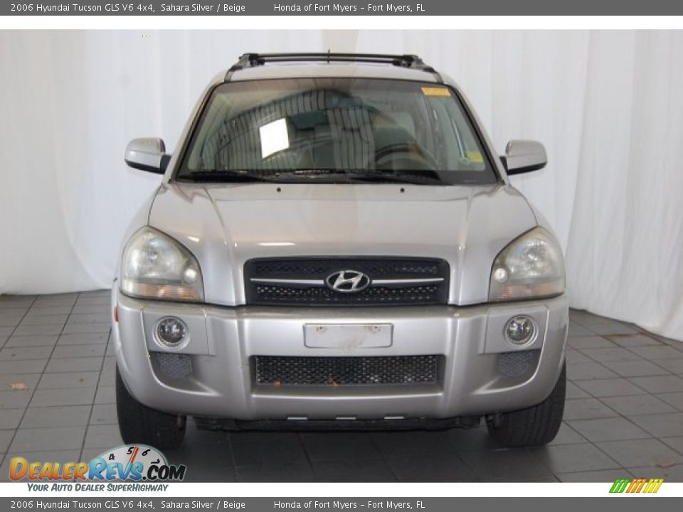 2006 Hyundai Tucson GLS V6 4x4 Sahara Silver / Beige Photo #3