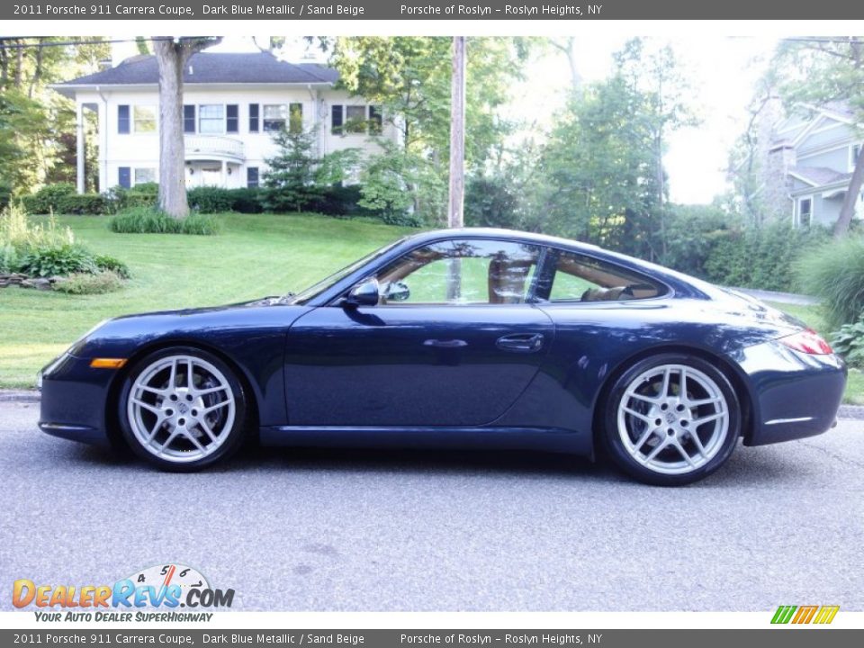 2011 Porsche 911 Carrera Coupe Dark Blue Metallic / Sand Beige Photo #3