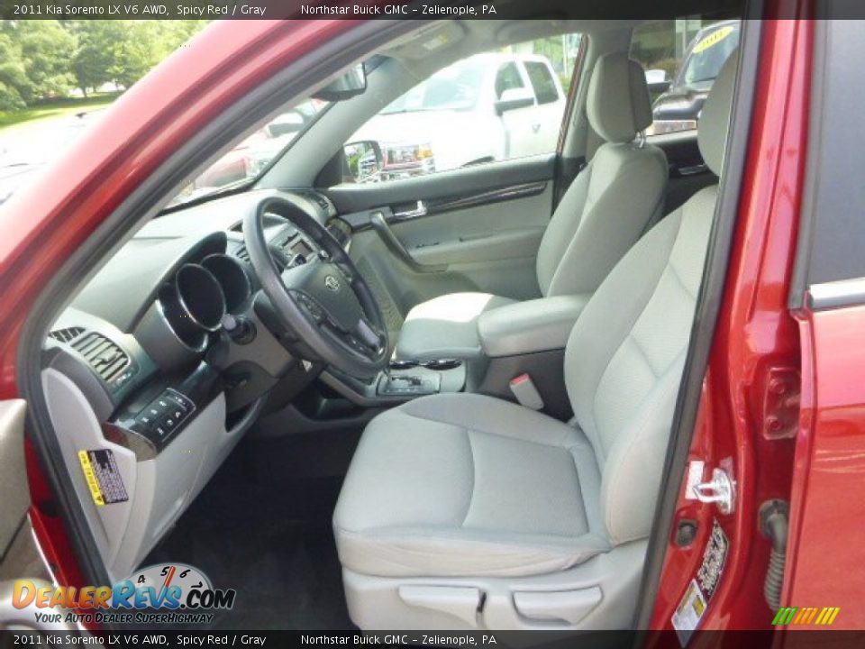 2011 Kia Sorento LX V6 AWD Spicy Red / Gray Photo #14