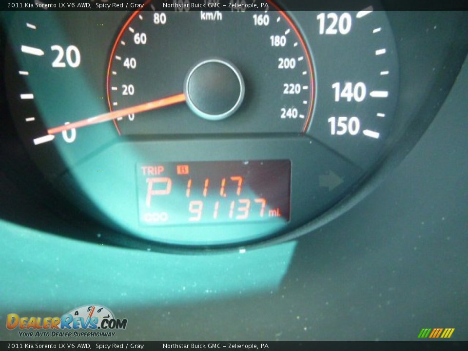2011 Kia Sorento LX V6 AWD Spicy Red / Gray Photo #18