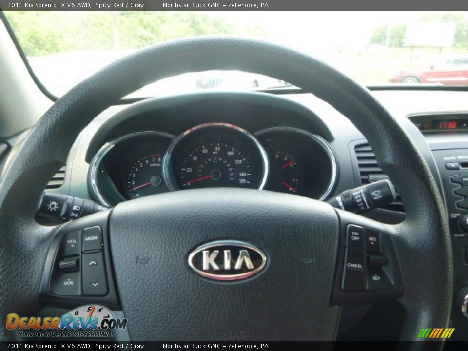 2011 Kia Sorento LX V6 AWD Spicy Red / Gray Photo #19