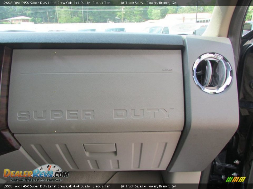 2008 Ford F450 Super Duty Lariat Crew Cab 4x4 Dually Black / Tan Photo #22