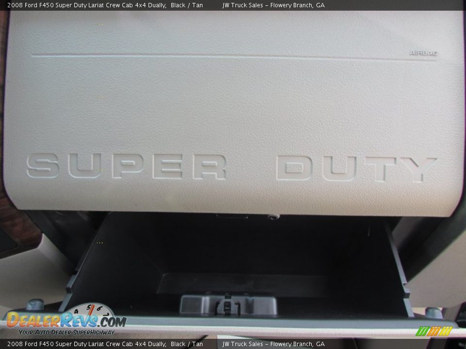 2008 Ford F450 Super Duty Lariat Crew Cab 4x4 Dually Black / Tan Photo #23