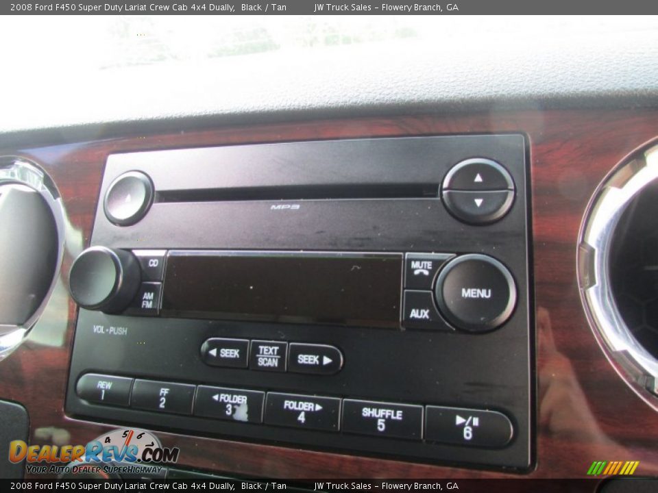 2008 Ford F450 Super Duty Lariat Crew Cab 4x4 Dually Black / Tan Photo #25