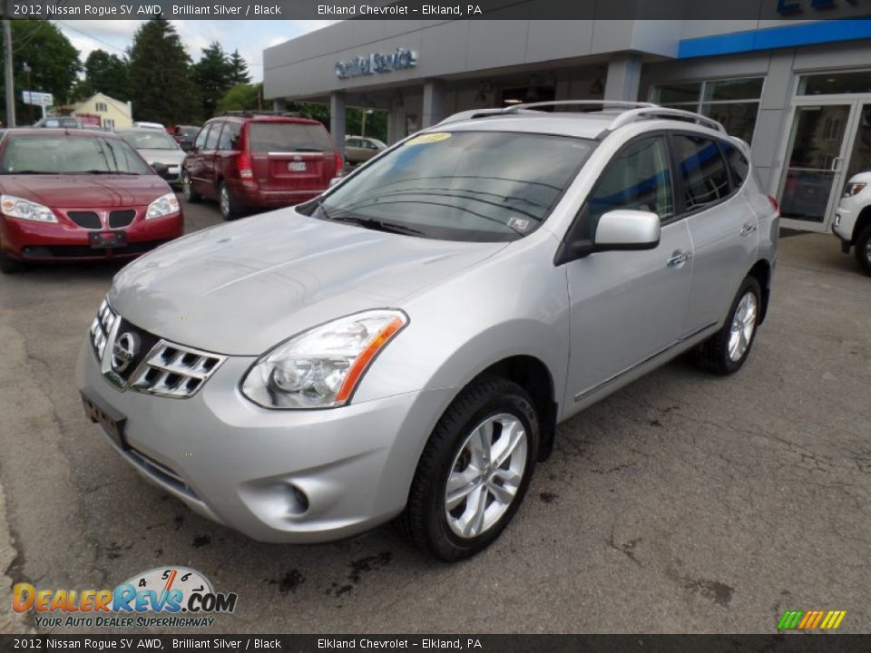 2012 Nissan Rogue SV AWD Brilliant Silver / Black Photo #1