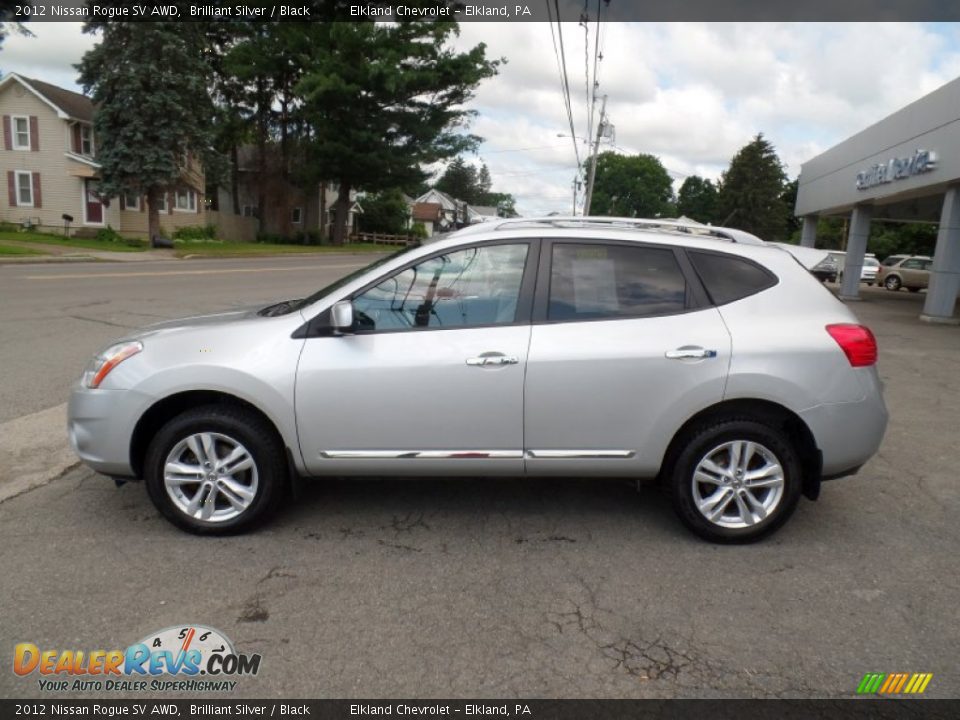 2012 Nissan Rogue SV AWD Brilliant Silver / Black Photo #2