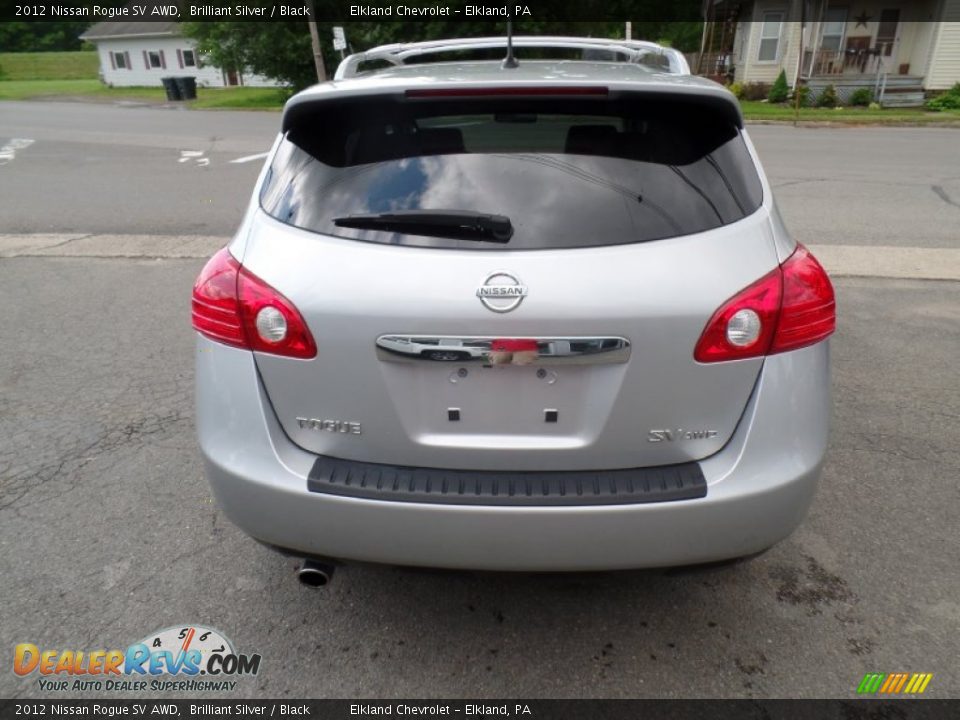 2012 Nissan Rogue SV AWD Brilliant Silver / Black Photo #4