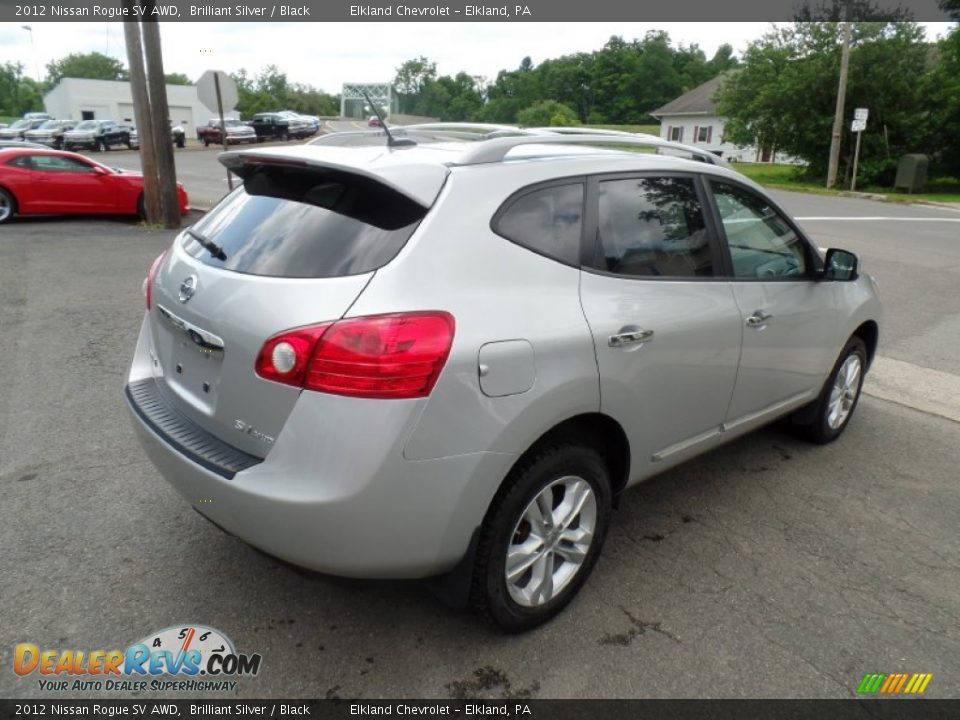 2012 Nissan Rogue SV AWD Brilliant Silver / Black Photo #5