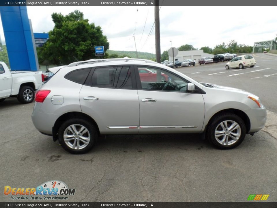 2012 Nissan Rogue SV AWD Brilliant Silver / Black Photo #6
