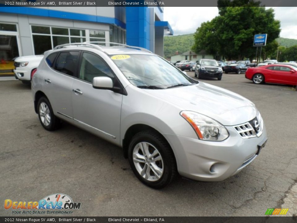 2012 Nissan Rogue SV AWD Brilliant Silver / Black Photo #7