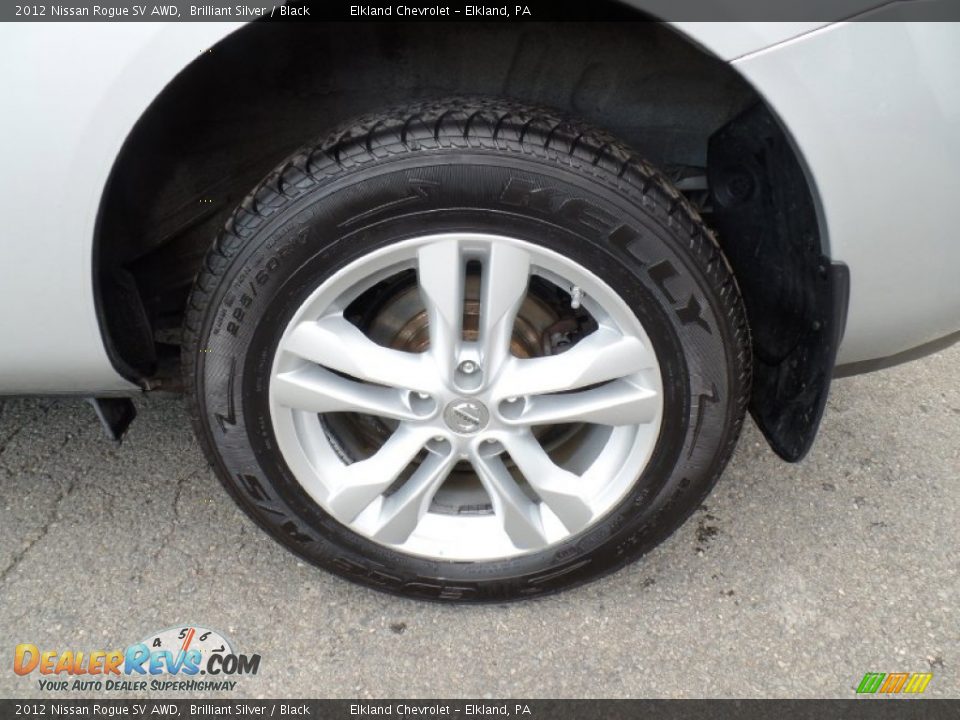 2012 Nissan Rogue SV AWD Brilliant Silver / Black Photo #9
