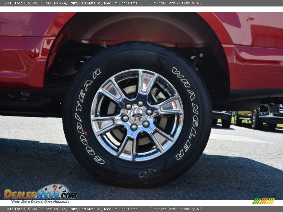 2015 Ford F150 XLT SuperCab 4x4 Ruby Red Metallic / Medium Light Camel Photo #5
