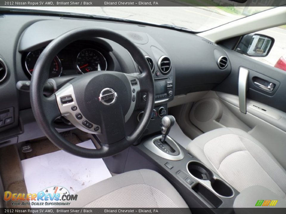 2012 Nissan Rogue SV AWD Brilliant Silver / Black Photo #17