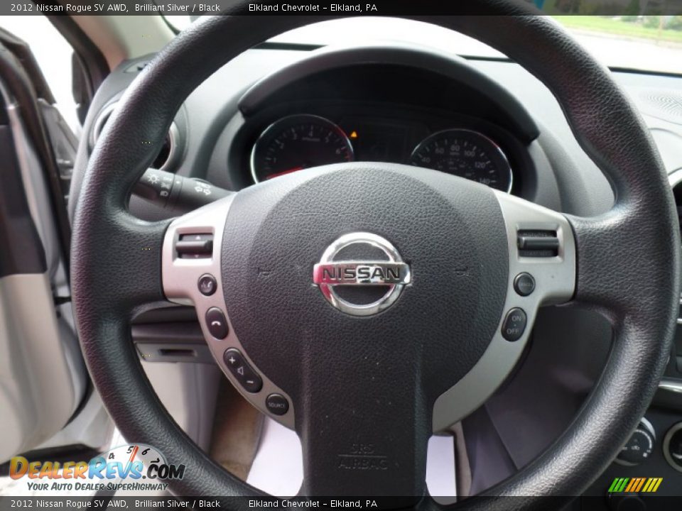 2012 Nissan Rogue SV AWD Brilliant Silver / Black Photo #19