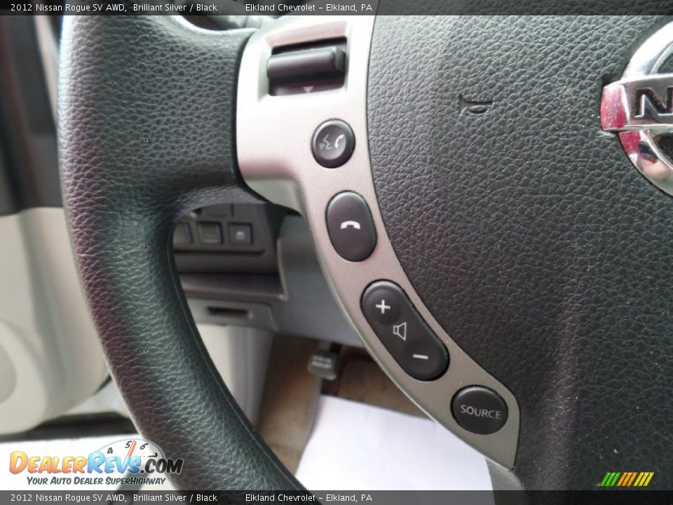 2012 Nissan Rogue SV AWD Brilliant Silver / Black Photo #21