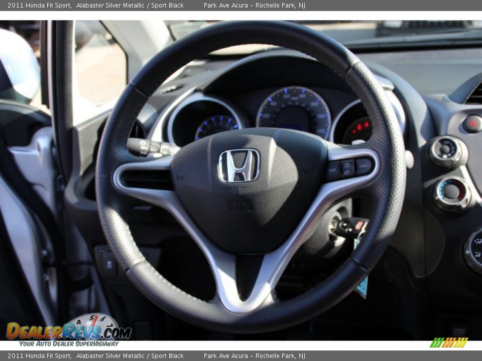 2011 Honda Fit Sport Alabaster Silver Metallic / Sport Black Photo #17
