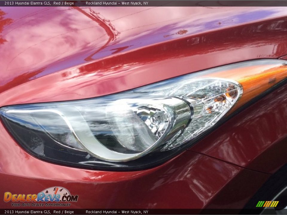 2013 Hyundai Elantra GLS Red / Beige Photo #32
